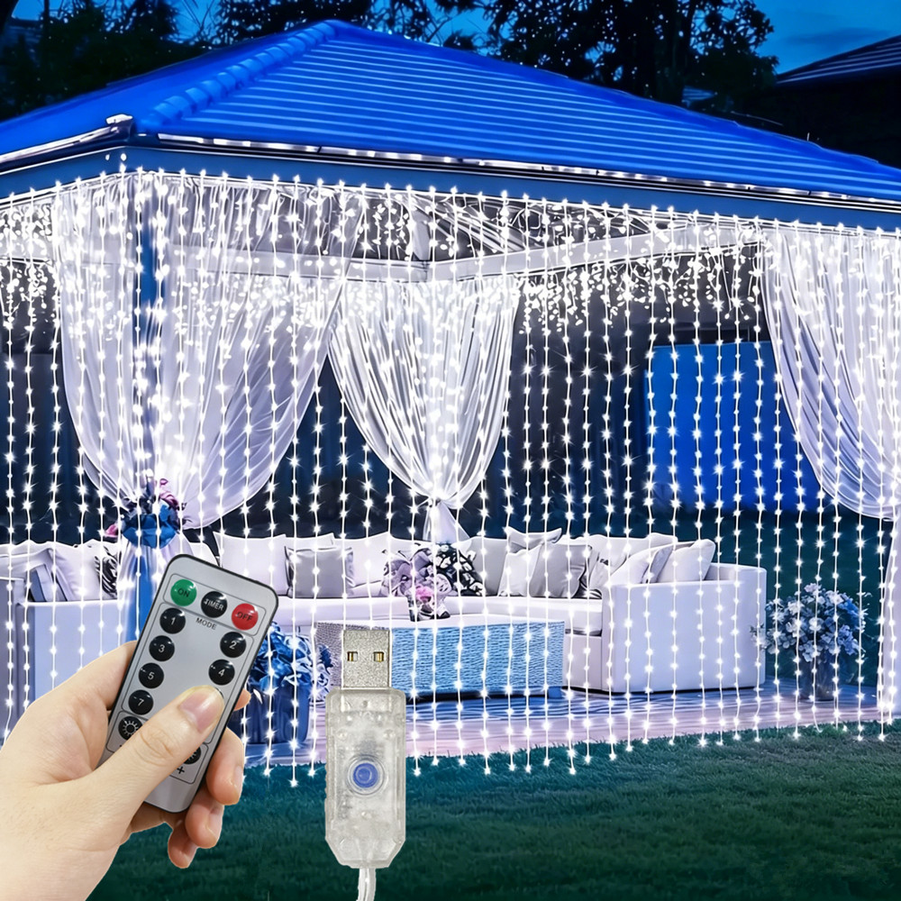 Fairy Light Curtain - Guirnalda de Luces LED de 3/4/6m