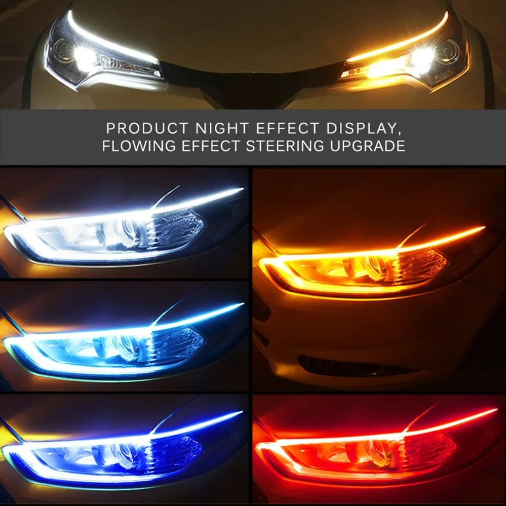 Ambient Led Strip - 2 uds coche DRL Flexible impermeable