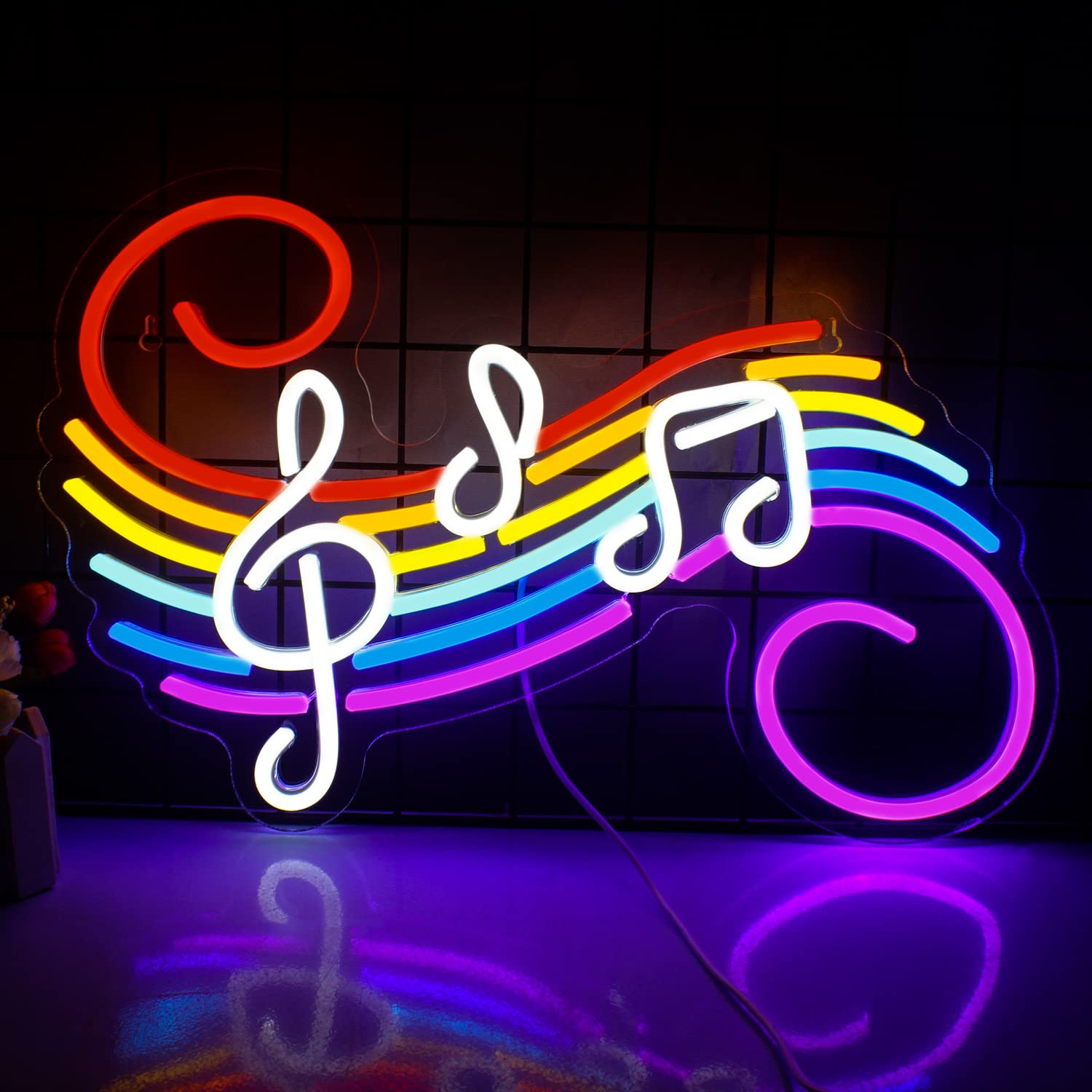Lighting Decoration For Wedding - Letrero de Neón con Notas Musicales,