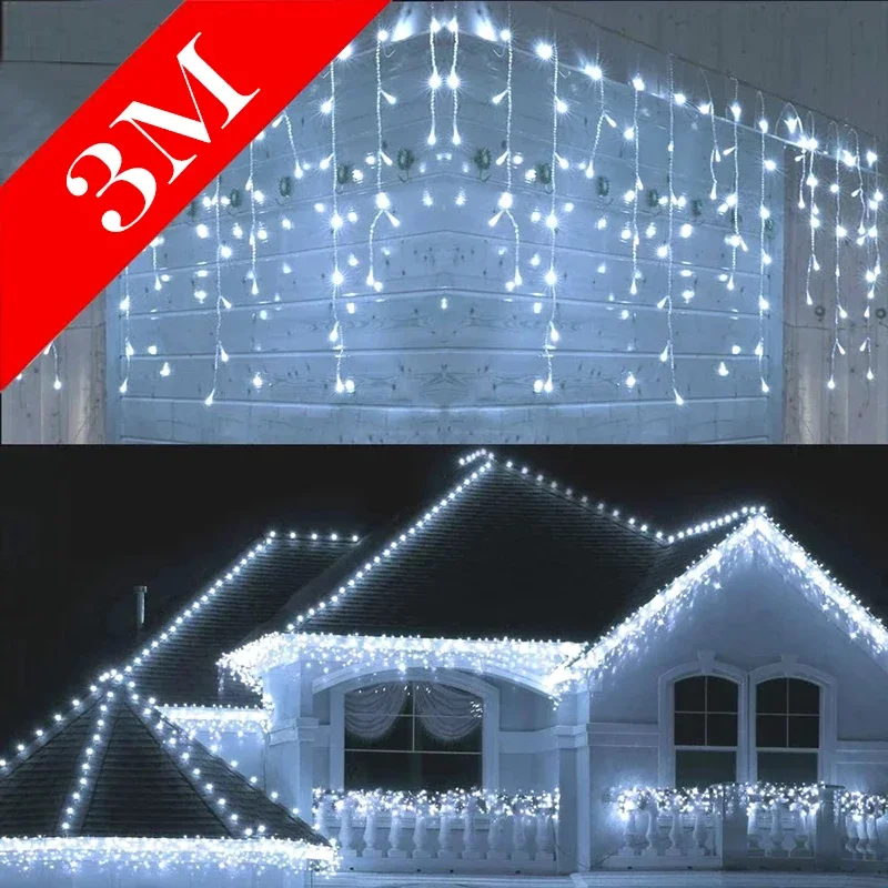 Fairy Light Curtain - Luces navideñas para decoración al aire