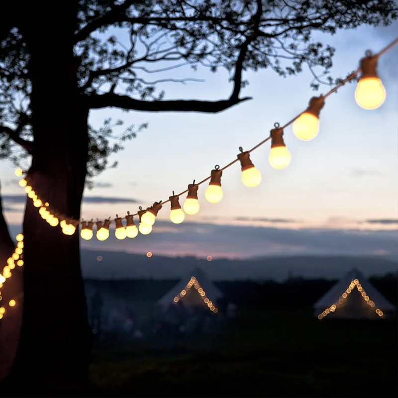 Restaurant Lighting Decoration - 23M Patio cadena bombillas G50 lechoso