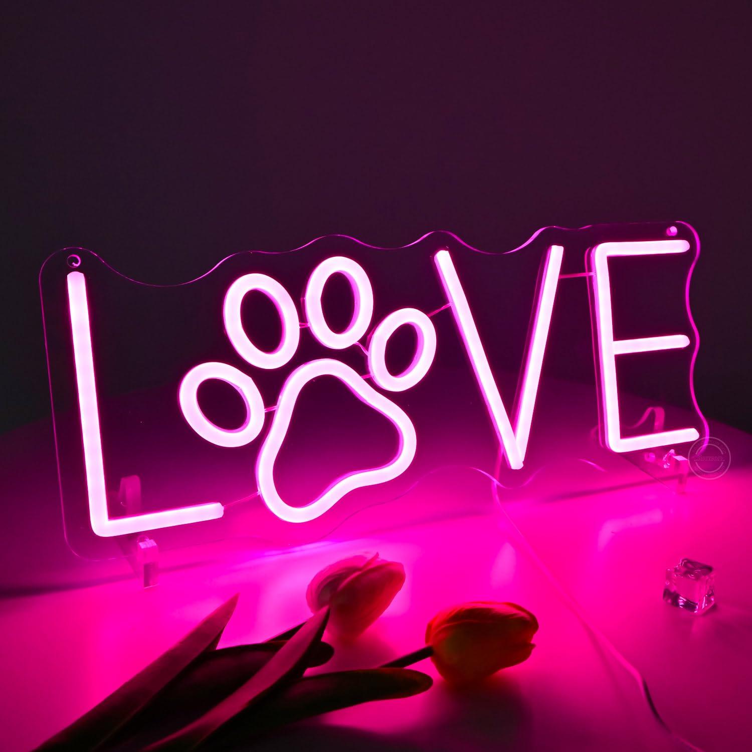 Room Lighting Bedroom Decor - Letrero Luminoso LED USB Regulable con