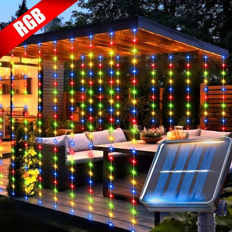 Fairy Light Curtain - Guirnalda de Luces Solares para Exteriores