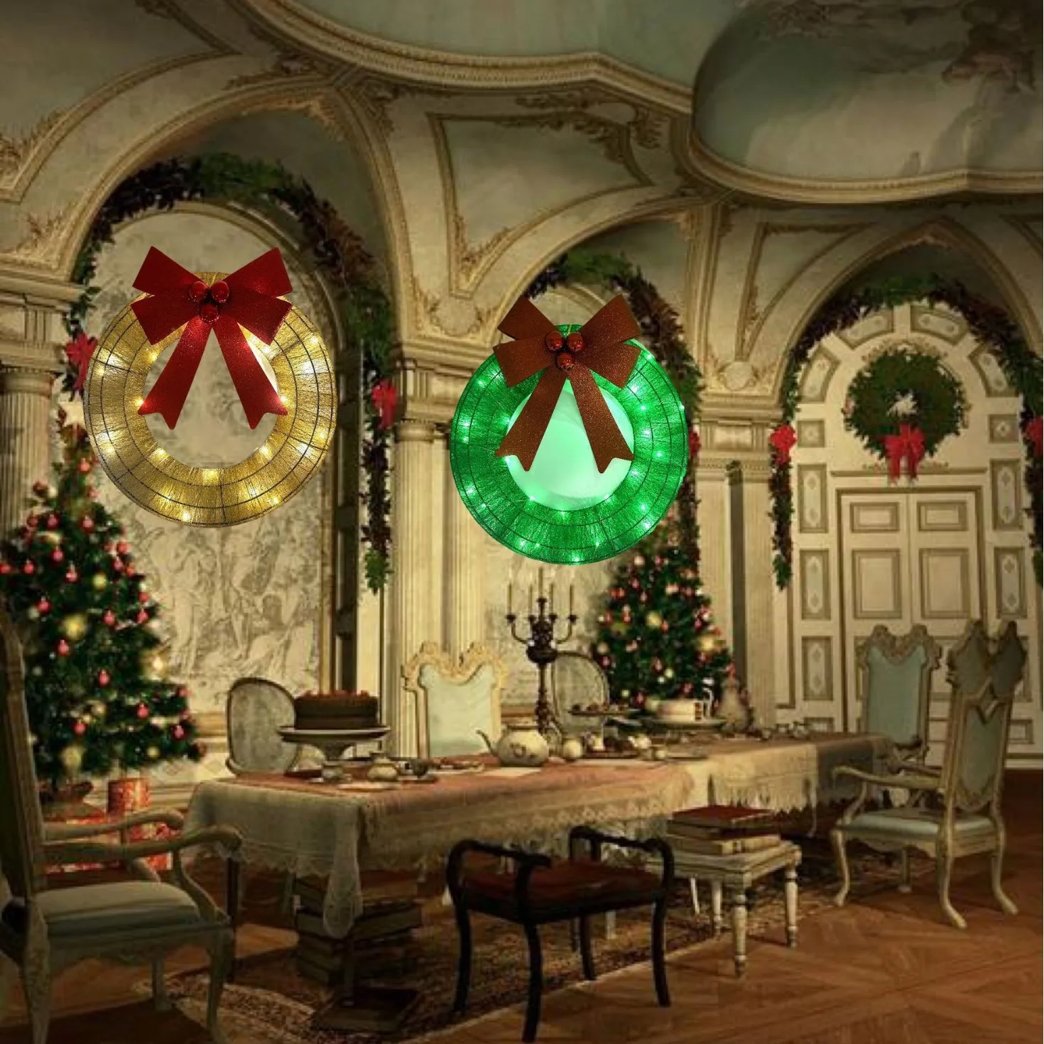 Pendant Lighting Christmas Decor - Corona navideña de moda creativa, corona