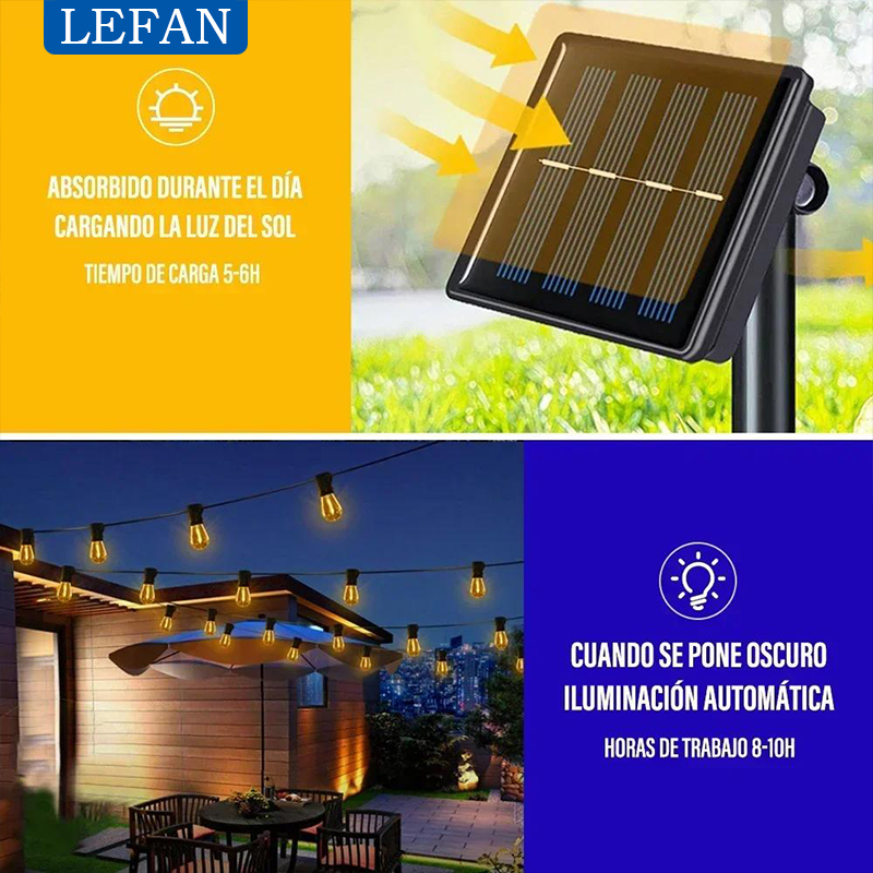 Guirnaldas de luces LED solare - Pendant Lighting Christmas Decor reseña y precio