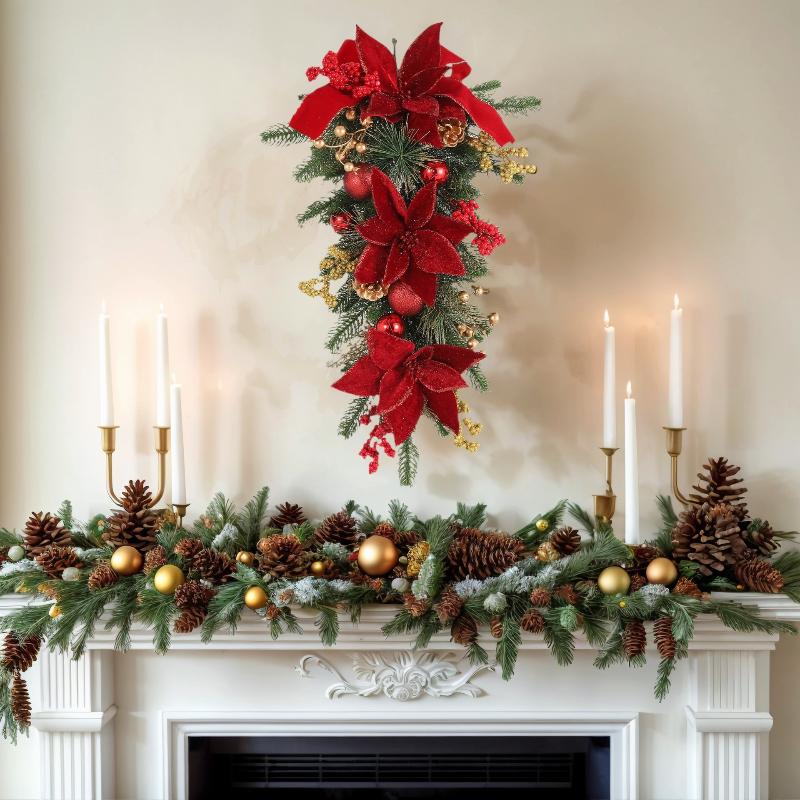 Colgante de corona navideña de - Pendant Lighting Christmas Decor reseña y precio