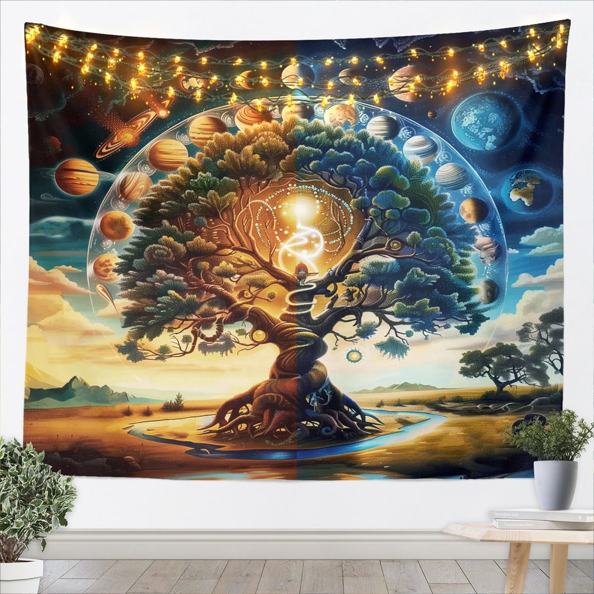 Tapiz de Pared con Diseño de Á - Wall Decor Lighting Tree reseña y precio