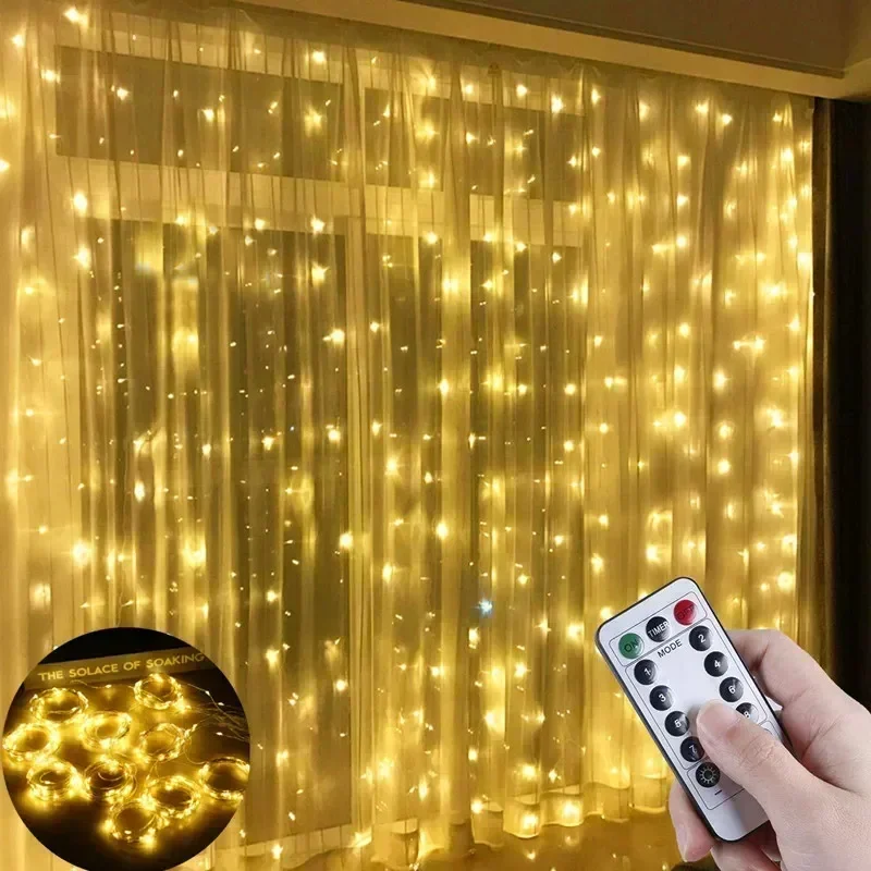 Guirnalda de cortina de 6x3M/3 - Fairy Light Curtain reseña y precio